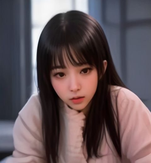 自信女性对镜整理骚女穿搭造型，眼神坚定，室内暖光环境，展现骚女风格背后的内在力量与自我认同