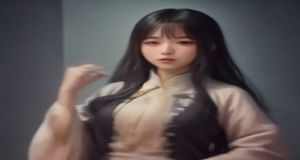 骚女风格配饰组合展示，金色细链条项链与耳环搭配，简洁有力的配饰点睛效果